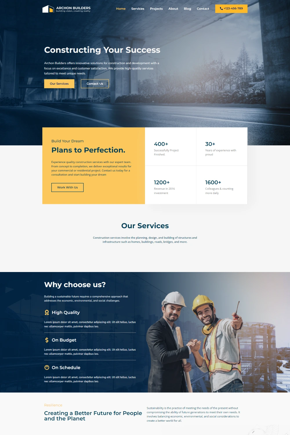 Construction Elementor Template Kit Download