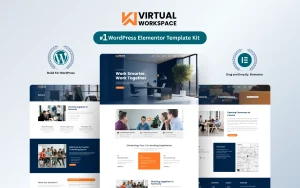 Virtual Workspace Remote Work Solutions WordPress Elementor Template