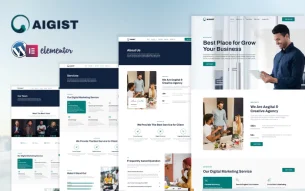 Aigist Digital Marketing Agency Elementor Template