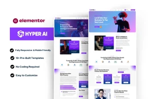 HyperAI – AI Marketing Agency and Technology Elementor Template Kit