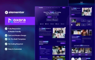 Noxora — Digital Marketing Agency WordPress Elementor Template Kit