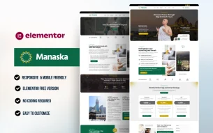 Manaska – Hajj & Umrah Tour Agency WordPress Elementor Template Kit