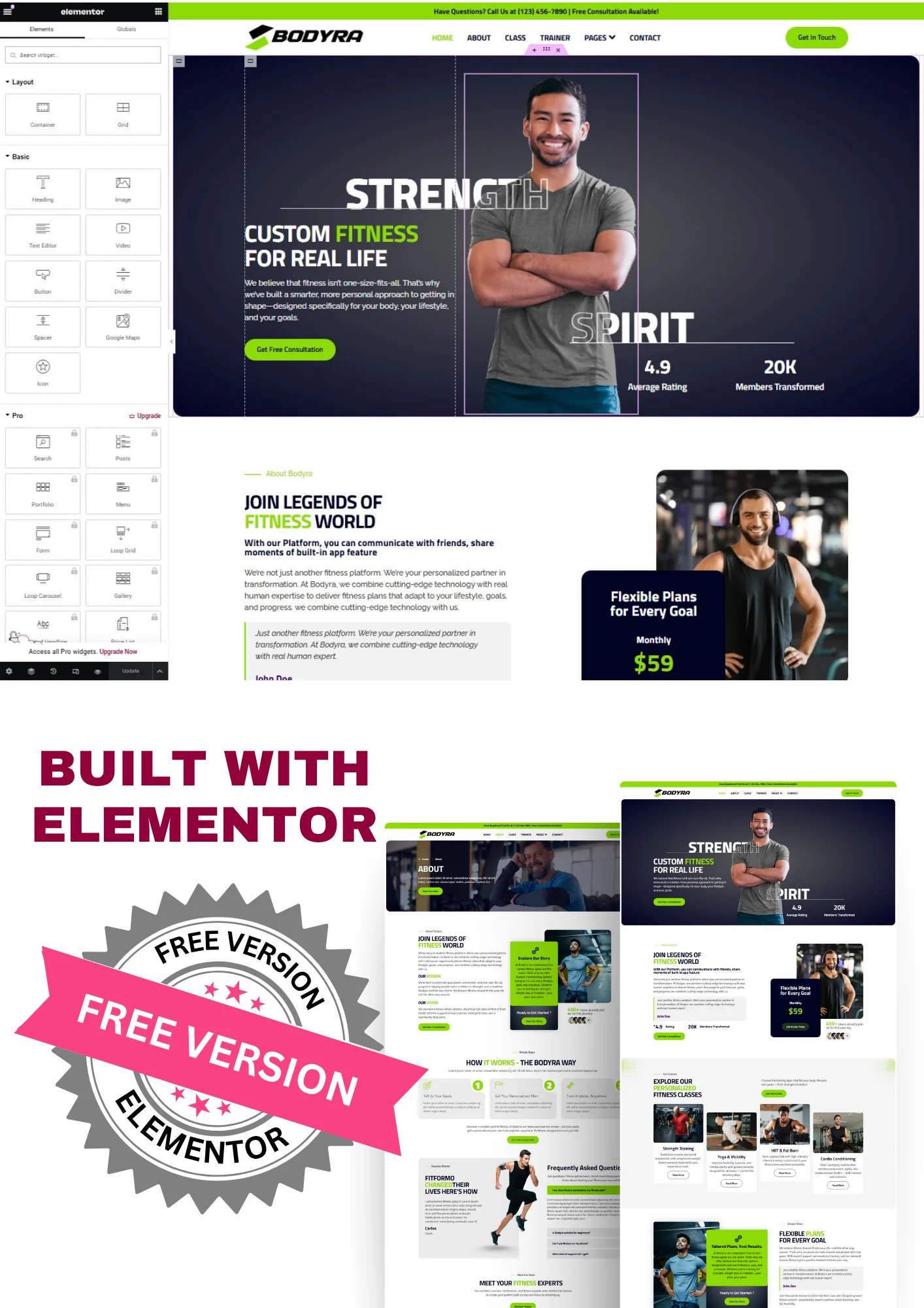Best Elementor Template Kit for Personal Trainers & Fitness Coaches 2025