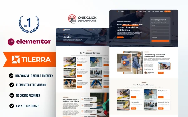 Tiles and Flooring WordPress Elementor Template