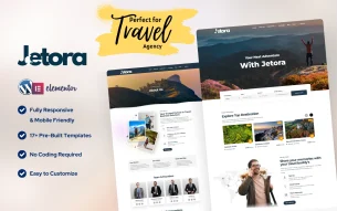 Jetora – Best Travel & Tour Agency Elementor Template Kit