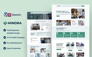 Mindra - Mental Health Care Elementor Template Kit