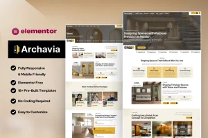Archavia - Interior Design & Architecture Elementor Template Kit