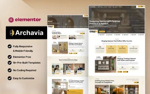 Archavia - Interior Design & Architecture Elementor Template Kit