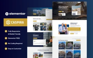 Caspira – Best Construction and Real Estate Elementor Template Kit for WordPress