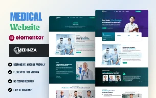 Medinza – Best Free Medical Elementor Template Kit for Clinics and Healthcare Websites