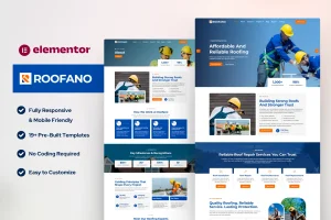 Roofano — Best Roofing Services Elementor Template Kit