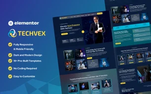 Techvex – IT Solutions & Technology Elementor Template Kit