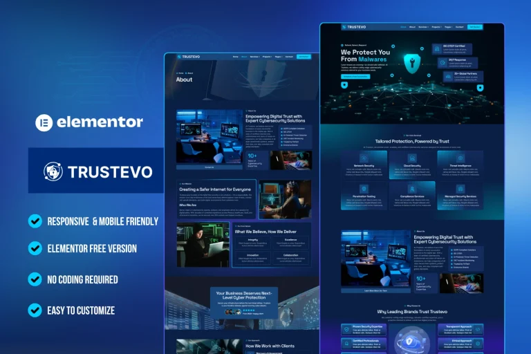 Cyber Security Services Elementor Template