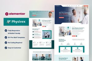 Physivex - Physical Therapy & Physiotherapy Elementor Template Kit