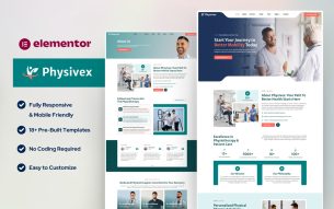 Physivex - Physical Therapy & Physiotherapy Elementor Template Kit