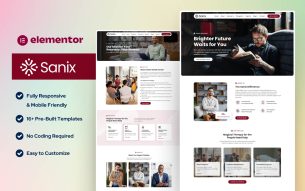 Sanix - Addiction Recovery & Rehabilitation Center Elementor Template Kit