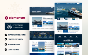 Sevrana – Luxury Yacht Club & Boat Rental WordPress Elementor Template Kit