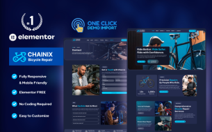 Chainix – Bicycle Repair WordPress Elementor Template Kit
