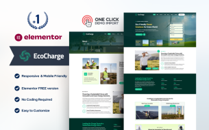 Echo Charge — Green Renewable Energy WordPress Elementor Template