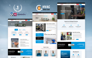 Elite Cool HVAC AC Repair WordPress Template Kit