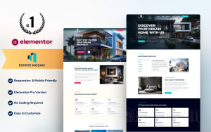 Estate Mosaic Real Estate WordPress Elementor Template Kit