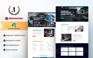 Estate Mosaic Real Estate WordPress Elementor Template Kit