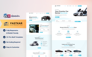 FastKar — Car Rental WordPress Elementor Template Kit