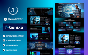Genixa – AI Marketing Agency WordPress Elementor Template