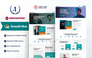 Growth Hive – Digital Marketing Agency WordPress Elementor Template Kit