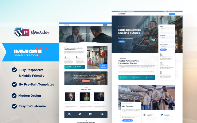 Immigre — Immigration and Visa Consulting WordPress Elementor Kit