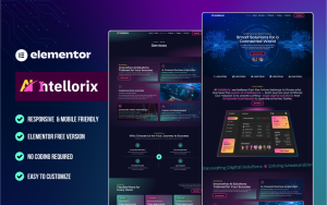 Intellorix - AI Saas & Digital Company Elementor Template Kit
