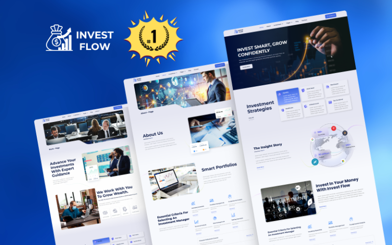 Invest Flow Premium Financial WordPress Elementor Template