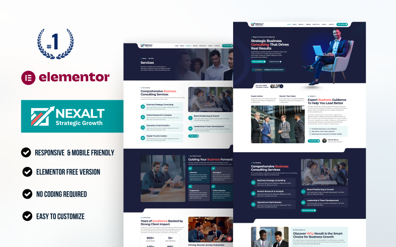 Nexalt - Business Consulting WordPress Elementor Template Kit