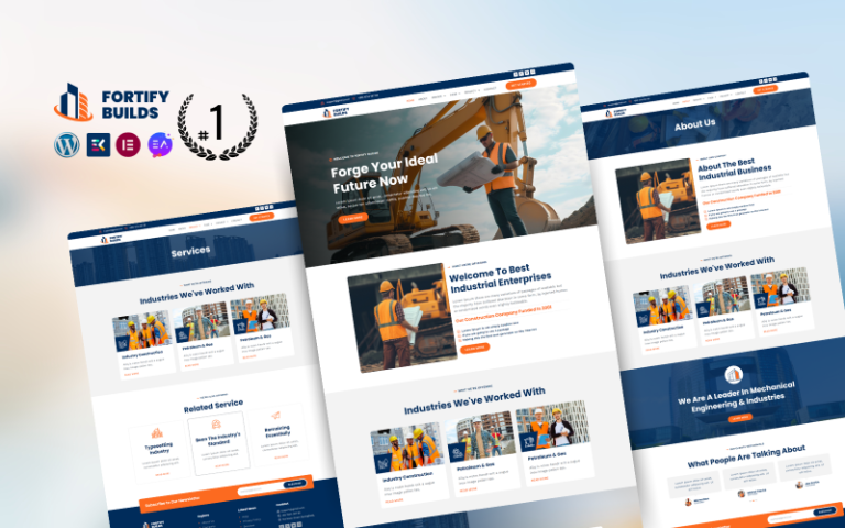Fortify Builds Construction WordPress Elementor Template