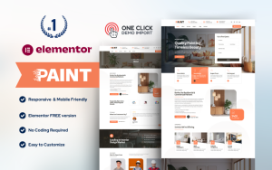 PaintPro — Painting Services WordPress Elementor Template Kit