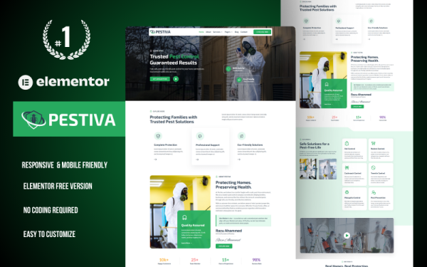 Pestiva – Pest Control Service WordPress Elementor Template Kit
