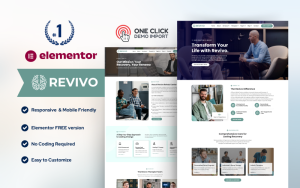 Revivo – Addiction Recovery & Rehabilitation Center WordPress Elementor Template Kit