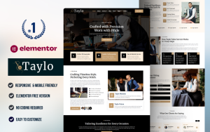 Taylo – Professional Tailor & Clothing Alteration WordPress Elementor Template Kit