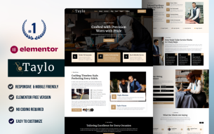 Taylo – Professional Tailor & Clothing Alteration WordPress Elementor Template Kit