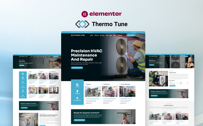 ThermoTune — AC Repair WordPress Elementor Template Kit