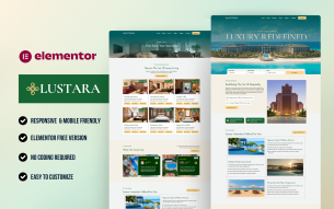 Lustara – Luxury Hotel & Resort Elementor Template