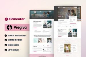 Pregiva – Pregnancy Care & Obstetrician Elementor Template Kit