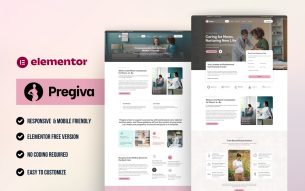 Pregiva – Pregnancy Care & Obstetrician Elementor Template Kit