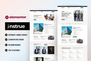 Instrue - Insurance Agency Elementor Template Kit