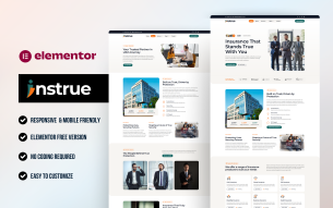 Instrue - Insurance Agency Elementor Template Kit