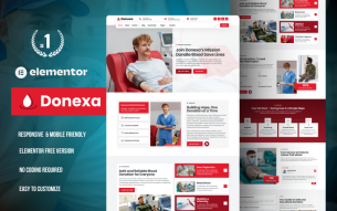 Donexa – Blood Donation Campaign & Activism Elementor Template Kit