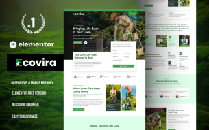 Ecovira – Lawn Mowing & Gardening Services WordPress Elementor Kit