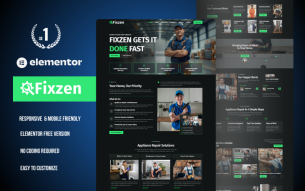 Fixzen – Handyman & Home Repair Service Elementor Template Kit