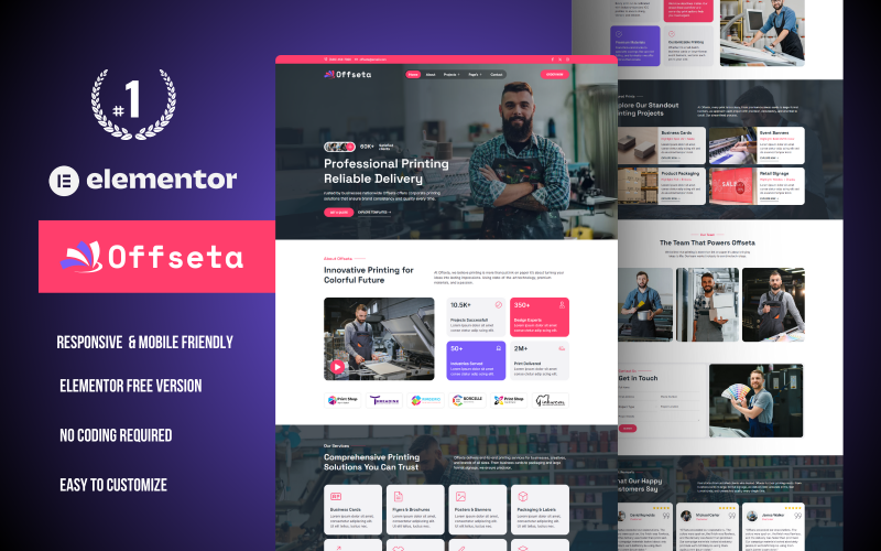 Offseta – Printing Services Company Elementor Template Kit