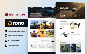Drono – Drone Aerial Video & Photography Elementor Template Kit